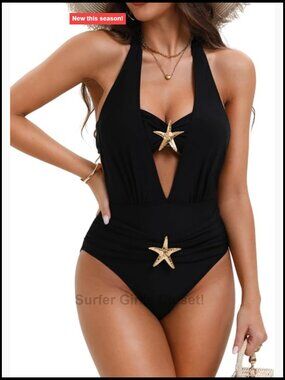 Halter Neck Monokini with Tummy Control, Bandeau & Cheeky Bottom